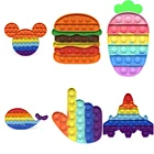 Игрушка-фиджет, антистрессовая игрушка, брелок, простой Димпл, мини-ключи, брелок, силиконовая игрушка Edc, фиджет, животное, Ключи Подвеска