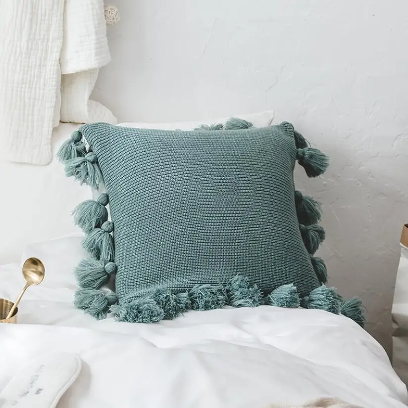 Нордическая простая жизнь ручной работы вязаный шарик-фонарик твердая подушка