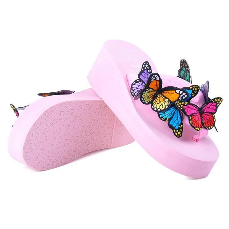 

Women Shoes butterfly Beach Slippers Summer platform shoes Woman Slippers flip flops Casual Slippers Super Light Female Slippers