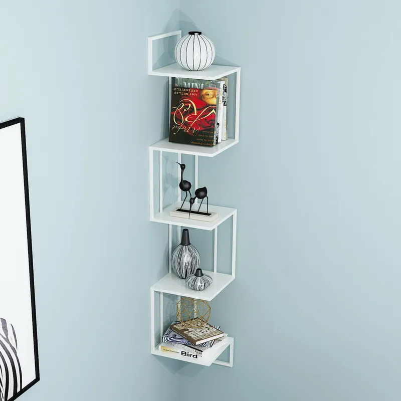 

Storage Rack Nordic Modern Minimalist Home Corner Storage Rack Solid And Durable Strong Load-bearing Wall-mounted Corner Frame