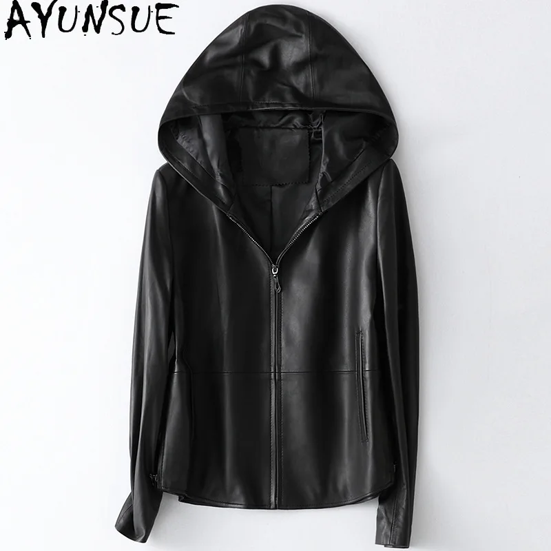 AYUNSUE 100% Real Sheepskin Jackets Women Genuine Leather Coats Famale Short Korean Outerwear Woman Chaqueta Piel Mujer SQQ82