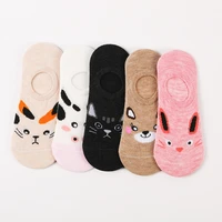 5 pairslot new spring socks cartoon animals cute socks slippers cotton funny harajuku kawaii style cheap summer women socks set