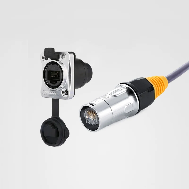 Сетевые водонепроницаемые соединители IP67 RJ45/Ethernet RJ45 водонепроницаемый штекер +