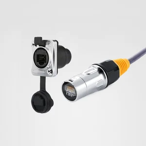 IP67 Сеть RJ45 водонепроницаемые разъемыEthernet RJ45 металлический разъем корпус водонепроницаемый разъем для наружного Ethernet