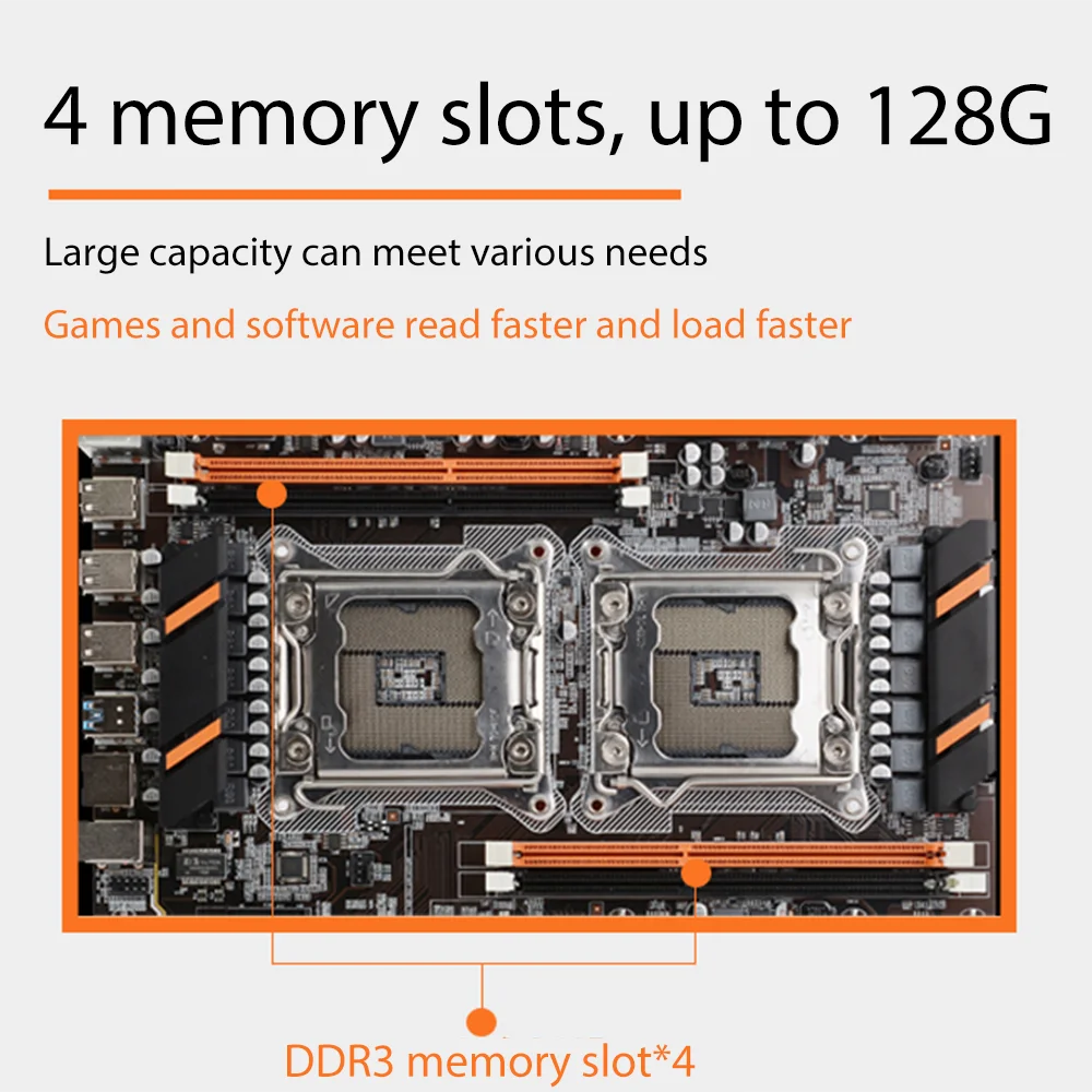 X79 Dual E5 2650 V2 CPU материнская плата LGA 2011 DDR3 PCI-E 3 0 16X 128 ГБ двухканальная USB3.0 NVME M.2 GPU для