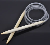 9mm bamboo hand sewing circular knitting needle set crochet hook transparant tube craft weaving needlework tool 100cm long 1 pc
