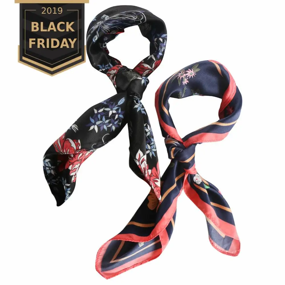 50*50 элегантный весенний шелковый шарф с принтом женские Дамские шарфы