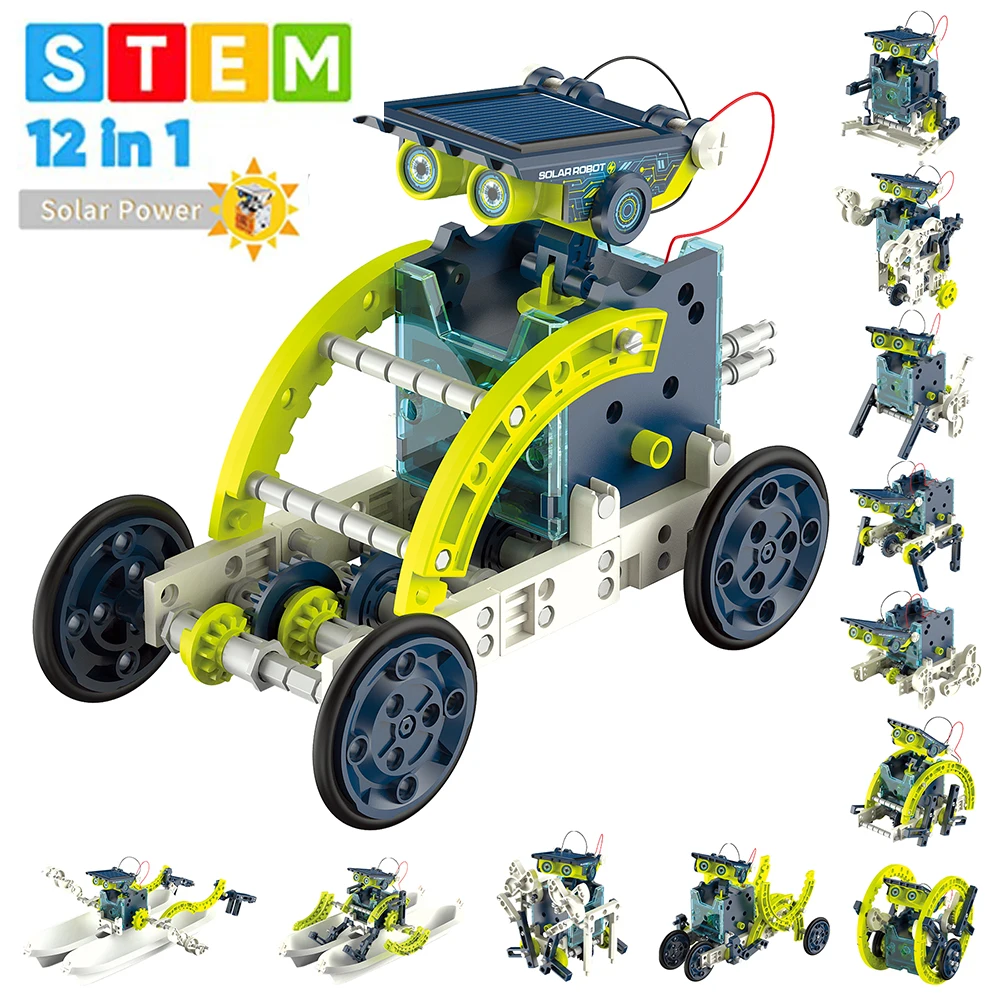 Обучающие игрушки DIY Stem 13 в 1 игрушки-роботы на солнечной батарее научный набор