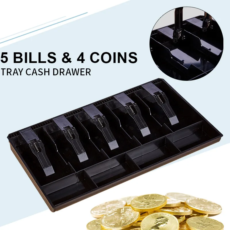 Cash Drawer Register Cashier Storage Box ABS Store Garage Sales Security Money Tray Classify Organizer Durable | Дом и сад