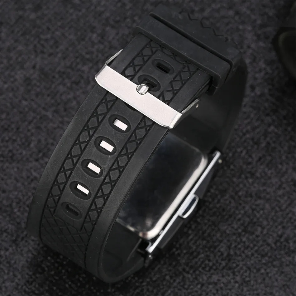 

Red Light LED Watches for Men Women Silicone Watch Band Rectangle Watch Casual Men's Watches Punk Sport Male Timepiece