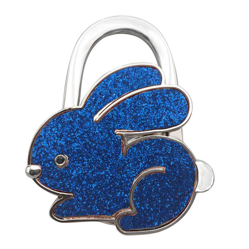Blue Кролик в форме сумка-кошелек держатель Сумочка крючок кошелек вешалка для стола Сумочка Настольный крючок кошелек вешалка держатель для сумки на стол сплав крючок - Цвет: Blue