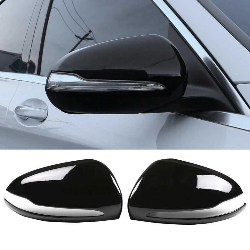

Для Mercedes Benz, B, C, E, S, GLB GLC класс W205 W213 W253 глянцевый черный АБС боковая крышка зеркала заднего вида отделки