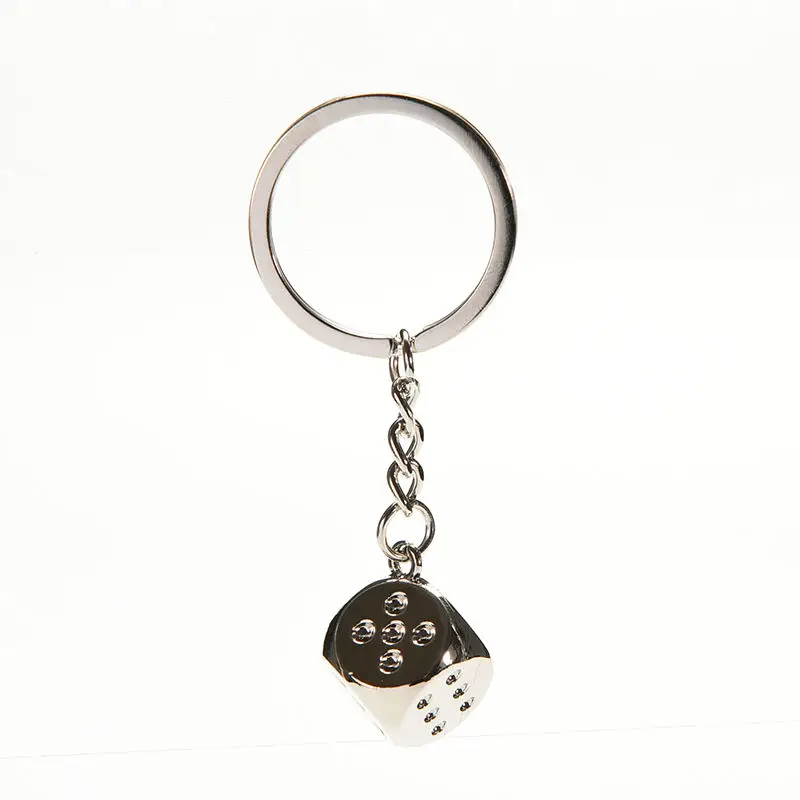 

Fashion Aquare Dice Keychain Gamble Boson Key Chains Cool Man Bag Pendants Charm Female Car Accessory Jewelry Fast Shipping