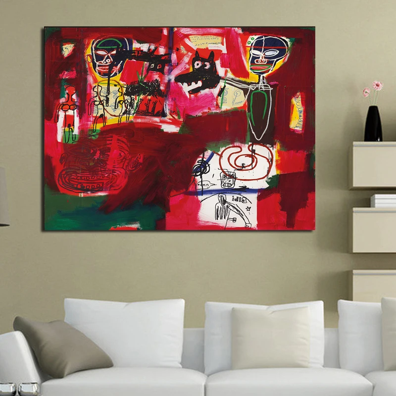 

Jean Michel War And Contemporary Canvas Posters Prints Wall Art Painting Decorative Picture Modern Living Room Home Decoration