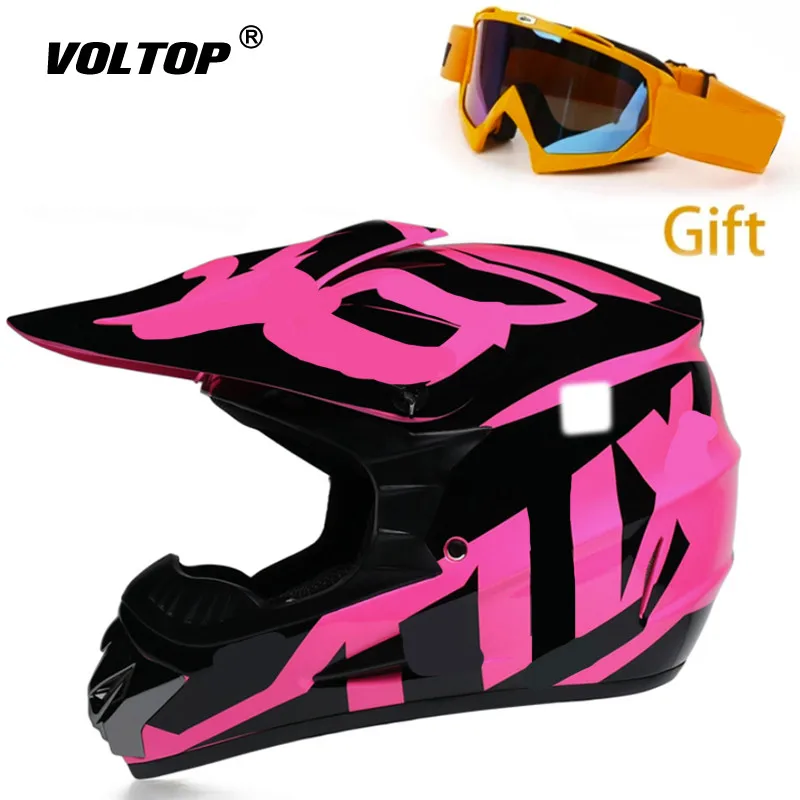 

3.0 Motocross Helmet Motorcycle Helmets Accessories Cascos Para Moto Atv Dirt Bike Motorbike Casco Moto Capacete Black Pink