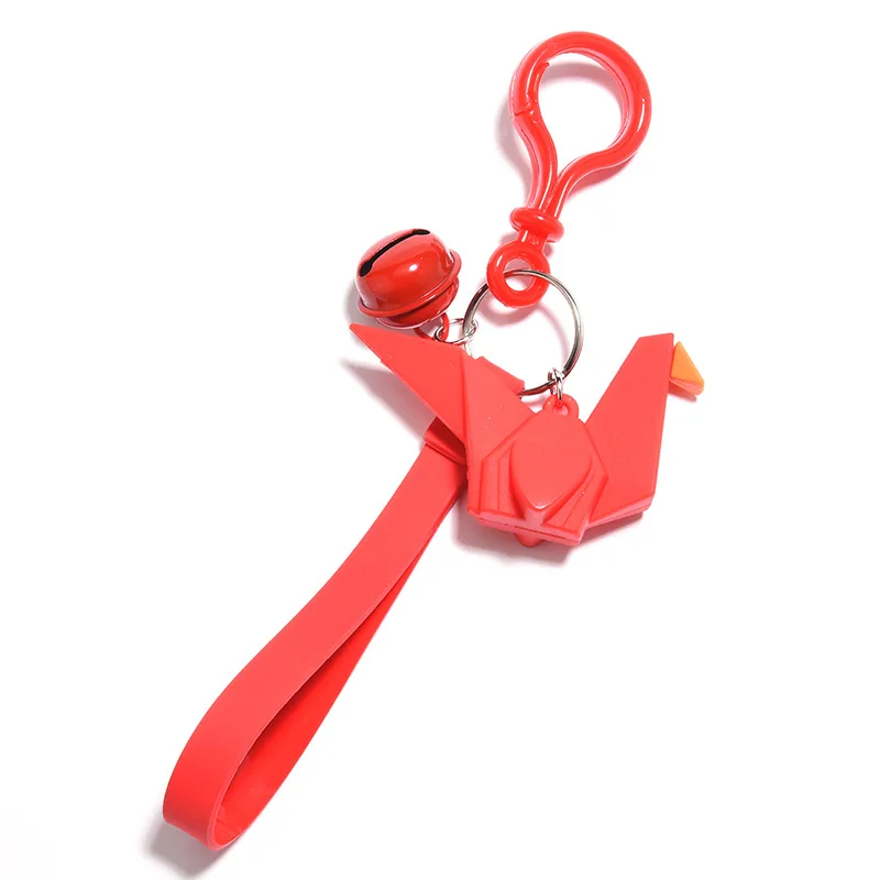 Креативный мультяшный брелок из ПВХ с тысячечными бумажными кранами подвеска на