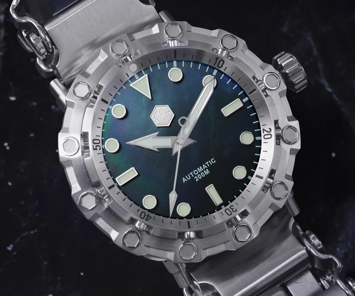 Lugyou Сан Мартин Осьминог Diver часы Мужские автоматические SW200 нержавеющая сталь 20ATM сапфир купольный инструмент браслет многофункциональный BGW