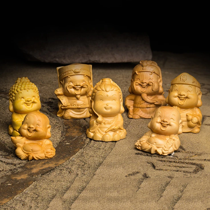 

Китайская резьба Avalokitasvara Guanyu, ручная работа, искусственная резьба по дереву, чай, подарок для домашнего питомца, украшения для дома