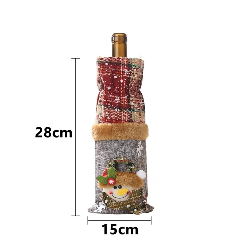 Wine Bottle 5 Taoup 1 шт. мультфильм Безликий Счастливого Рождества эльф Санта Клаус кукла Navidad Noel украшения Рождественский Декор для дома рождественские вечерние украшения - Цвет: Wine Bottle 5