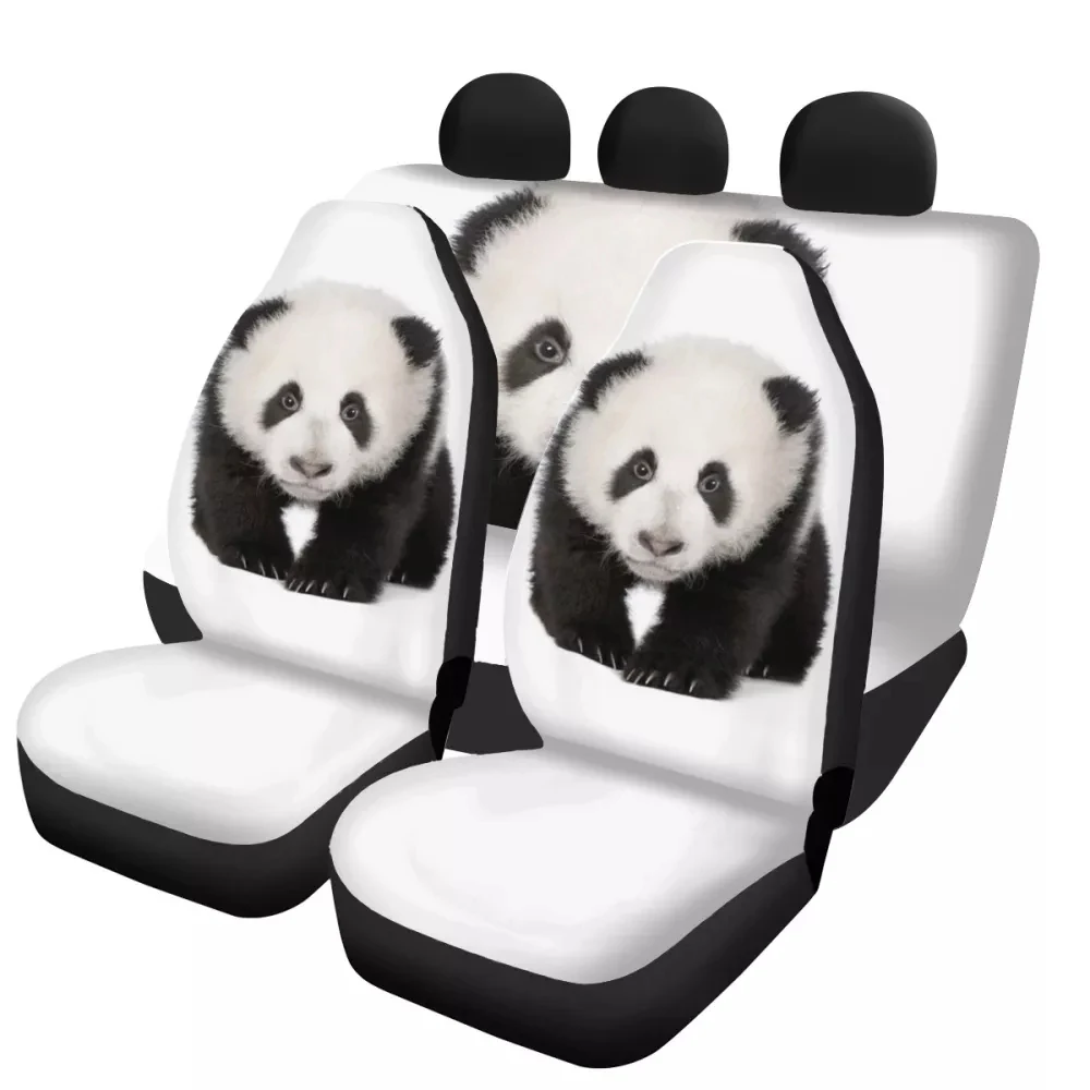 

Нескользящие чехлы на передние и задние сиденья автомобиля с рисунком животных, панды