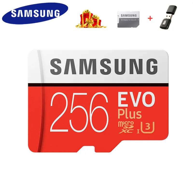 MC256G-KT5-C286 Карта памяти SAMSUNG Micro SD 32 Гб 64 Гб 128 ГБ 256 ГБ U3 U1 4K SDHC SDXC класс EVO+ класс 10 C10 UHS TF карты транс флэш microsd - Емкость: MC256G-KT5-C286