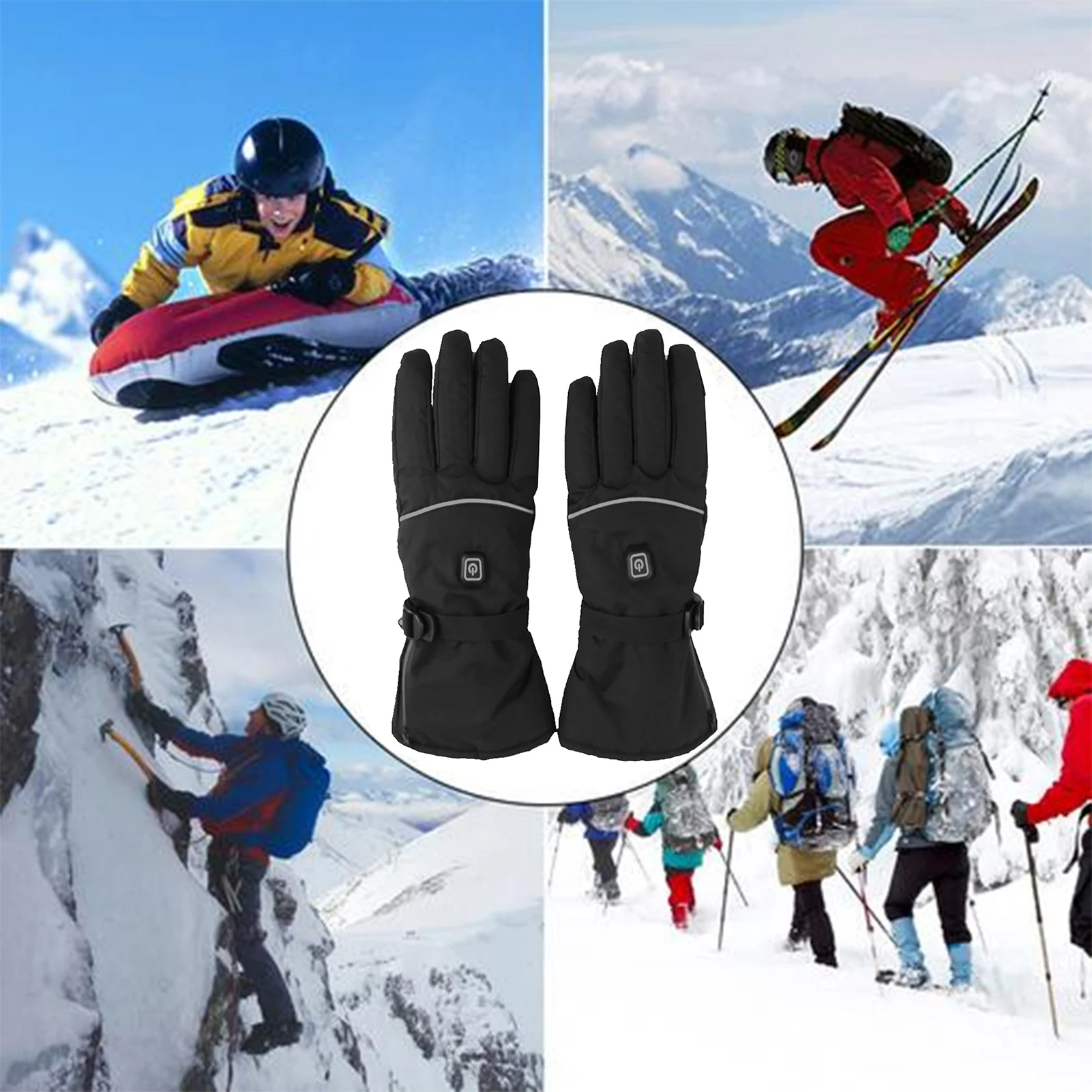 

Electric Heated Winter Motorcycle Gloves with Temperature Adjustment Motorbike Racing Riding Motorcycle Cycling Battery Powered