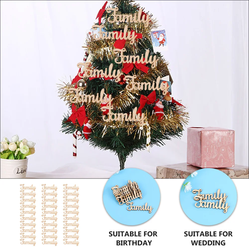 

40PCS Wooden Hanging Unfinished Word Sign Premium Word Sign Durable Word Sign