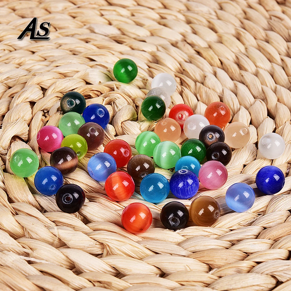 Натуральные бусины из лунного камня Asingeloo цветные розовые синие зеленые круглые