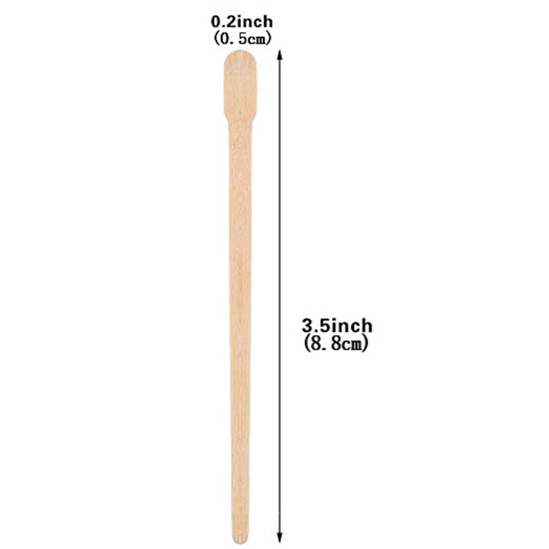 

100pcs Disposable Wooden Waxing Stick Wax Bean Wiping Wax Tool Disposable Hair Removal Beauty Bar Body Beauty Tool Wax Kit