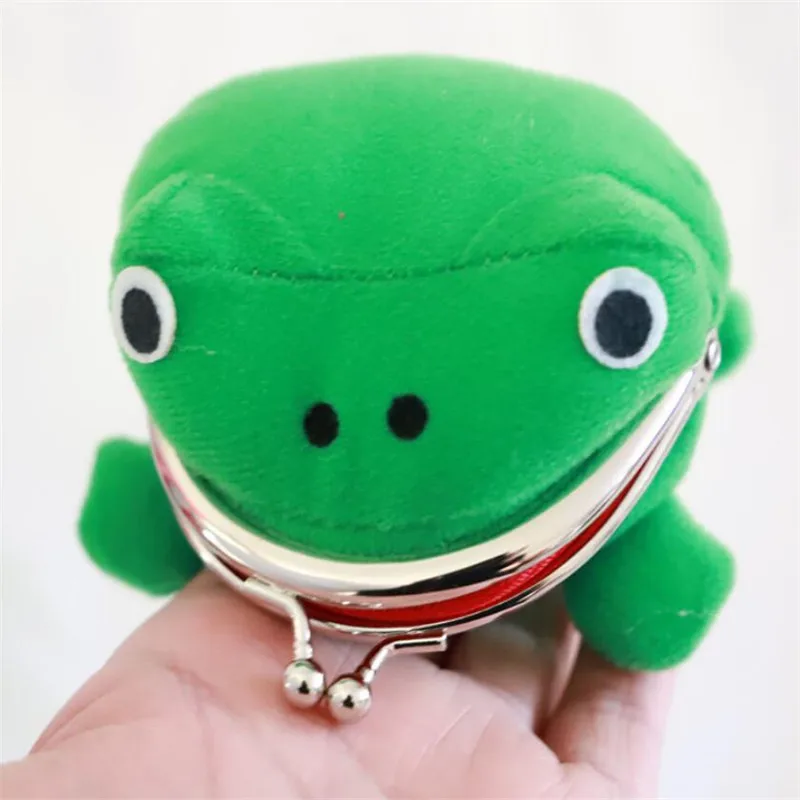 1 PC Frog Coin Purses Women's Wallet Pouch Manga Shape Fluff Clutch Cute Purse Holder Adult Kids Girls Gift Bags | Багаж и сумки