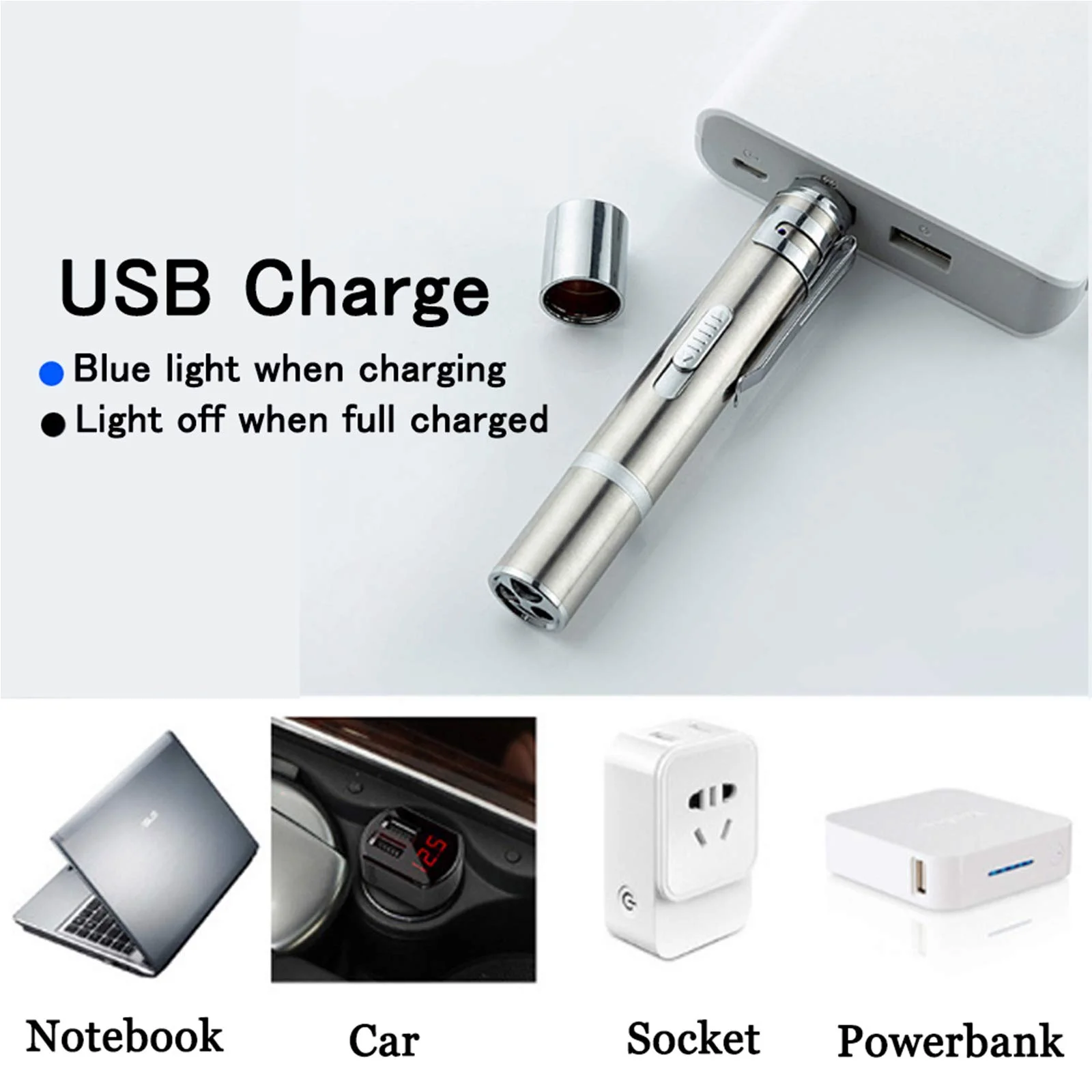 

3-In-1 Pet Laser Pointer Cat Laser Toy USB Rechargeable Red Dot Laser Light Funny Cat Chaser Stick Interactive Laser Pen Pointer