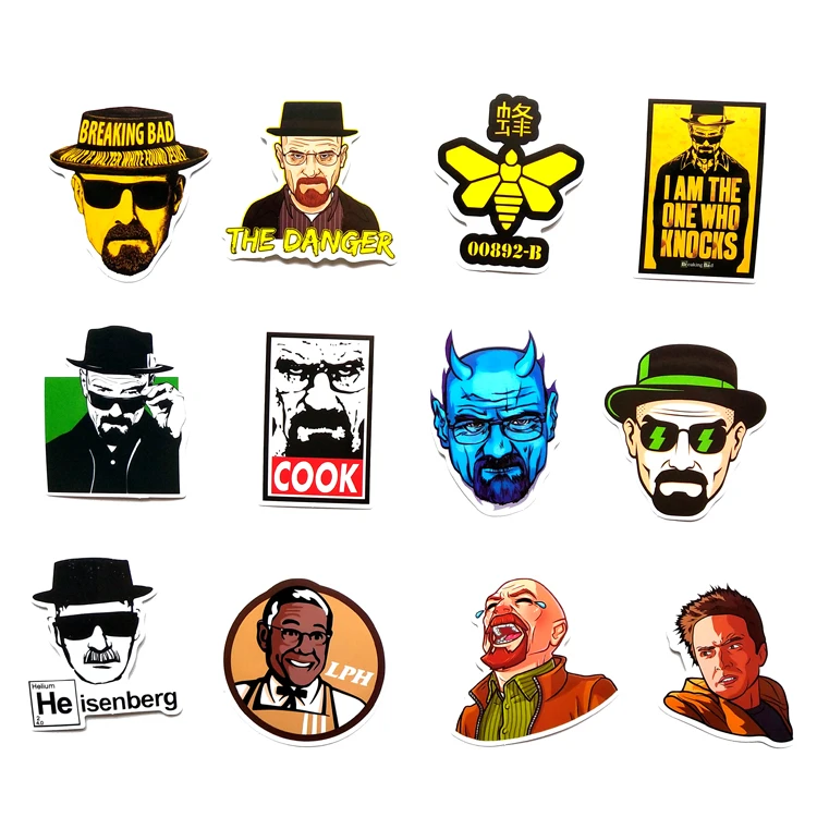 

50 Pcs/lot Breaking Bad Classic American Drama Stickers for Laptop Car Luggage Motorcycle Bicycle PVC Waterproof Decal Sticker