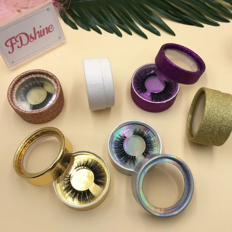 FDshine норковые ресницы 6 пар/лот с круглой упаковкой ресниц обычные 3D | Красота и