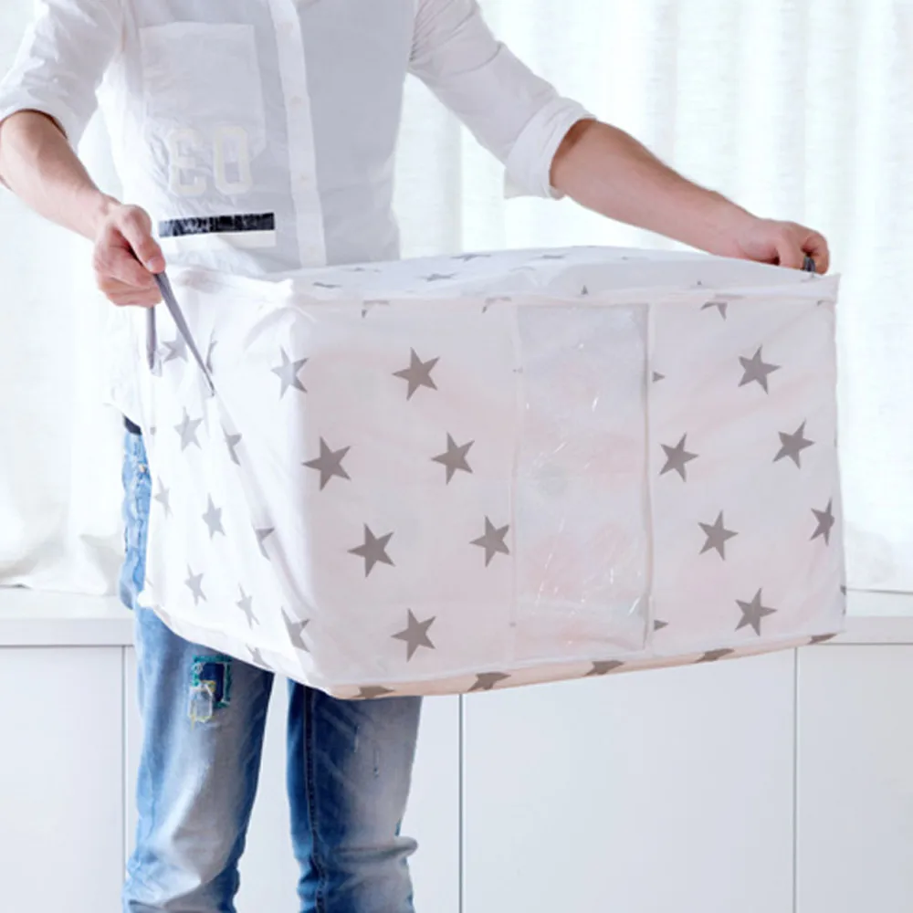 

Foldable Storage Bag Quilt Pillow Blanket Organizer Moisture-proof Clothes Storage Bag Home Closet Clothing Sorting Bags#45