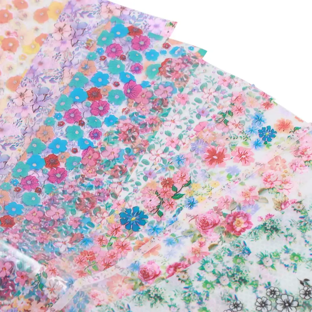 16 шт. смешанных цветов переводная фольга для дизайна ногтей Очаровательная