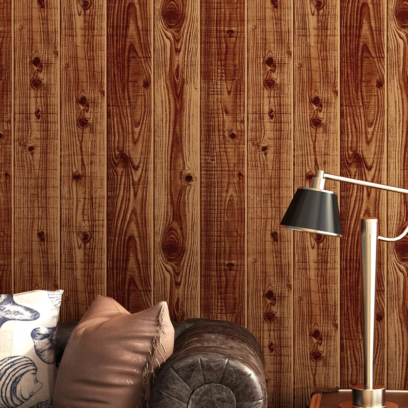 

Wood grain wallpaper simulation plank retro nostalgic wood texture log color Chinese classical style 3d wallpaper