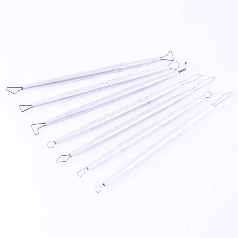 6-7 шт./компл. металлической глины Ножи Алюминий стержень скребок Керамика