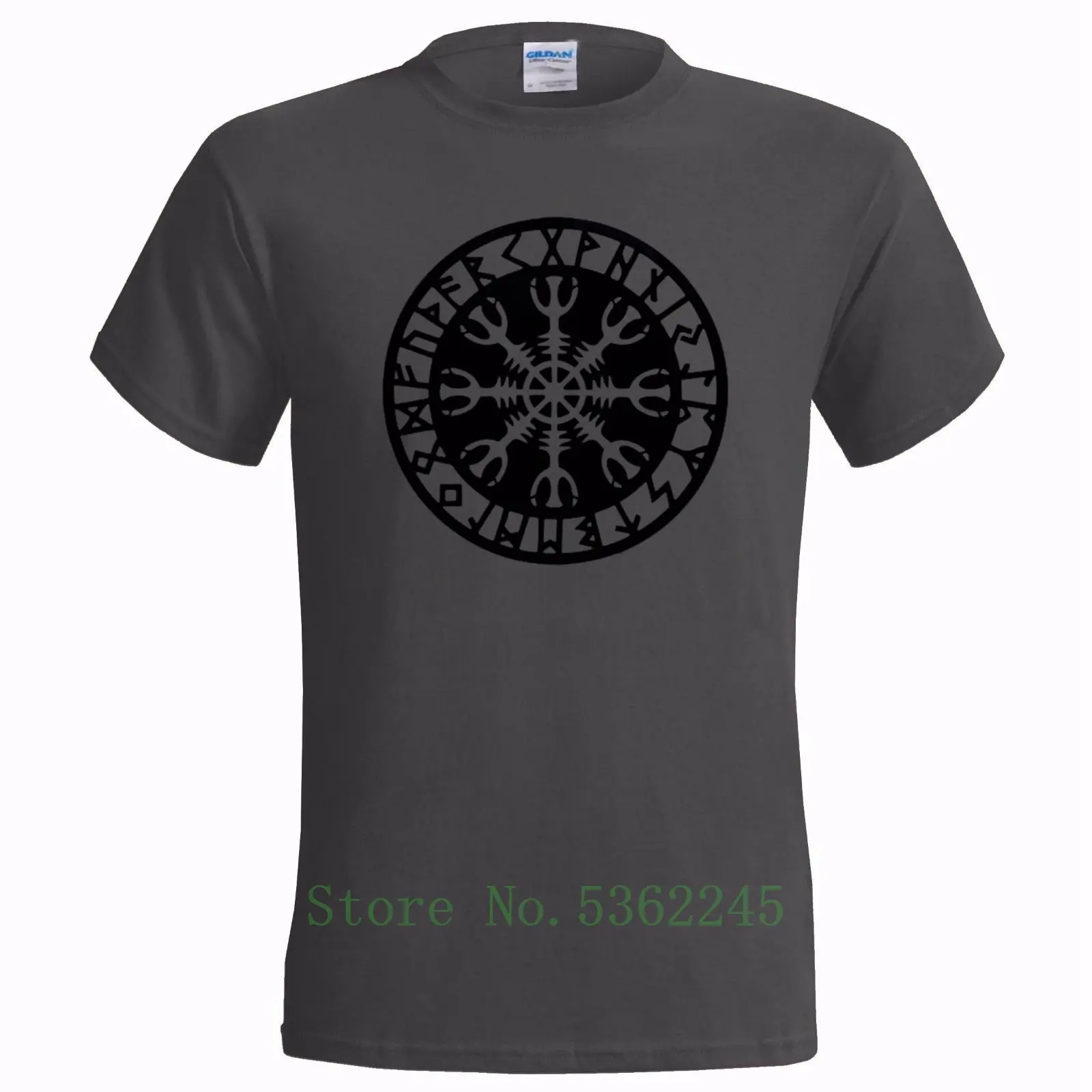 Helm Of Awe 1 Мужская футболка Norse скандинавский Викинг Aegishjalmur Norway Symbol с коротким