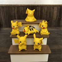 pokmeon pikachu action figure gacha movie tv pvc model unisex anime figurine collection desktop ornaments