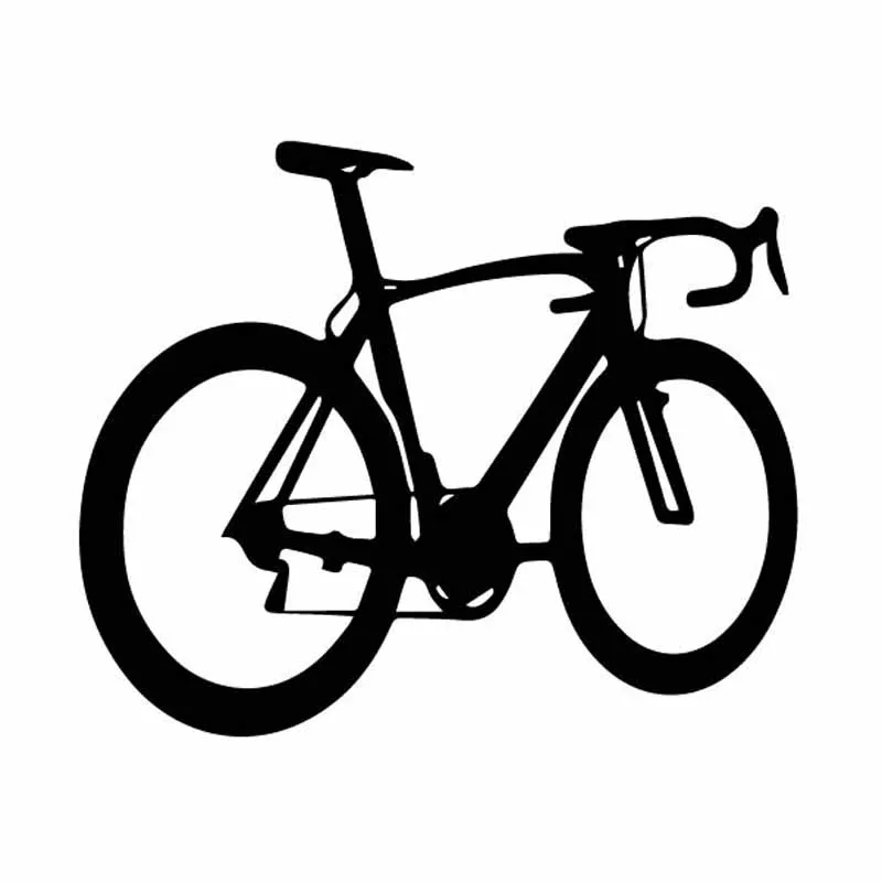 

Car Sticker Beautiful Silhouette Bicycle Shiny PVC Waterproof, Sun Block Cool Trim Black/silver 15CM* 12.4cm