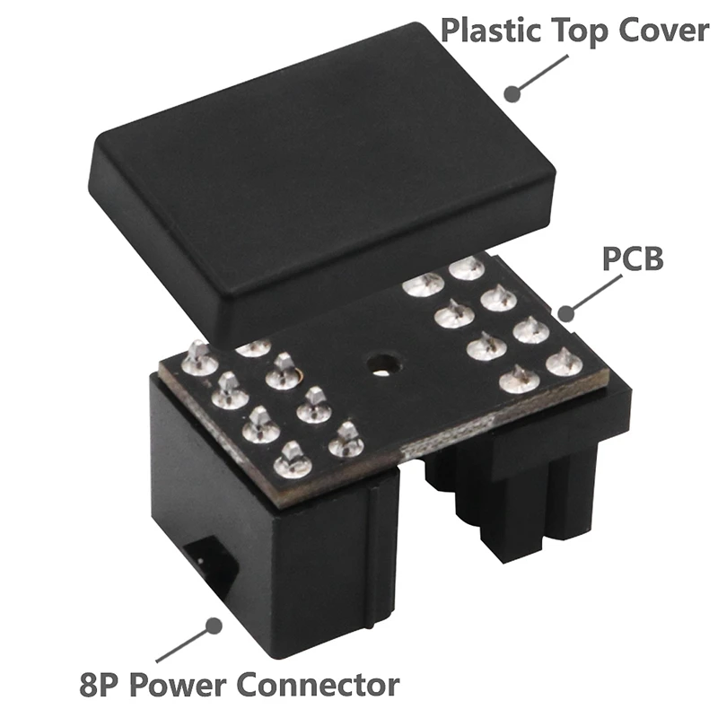 

for Desktops Image Card ATX 8 Pin Female to 8 Pin Male 180 Degree Angle Adapter