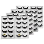 Ресницы норковые lashes102050100 коробок, 5 пар натуральных накладных ресниц, густые пушистые ресницы, трафареты оптом G6