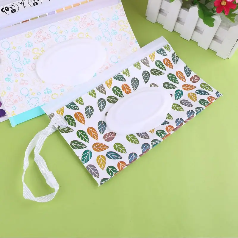 

EVA Cartoon Print Dry Wet Tissue Paper Case Portable Baby Wipes Napkin Storage Box Holder Container Reusable Organizer
