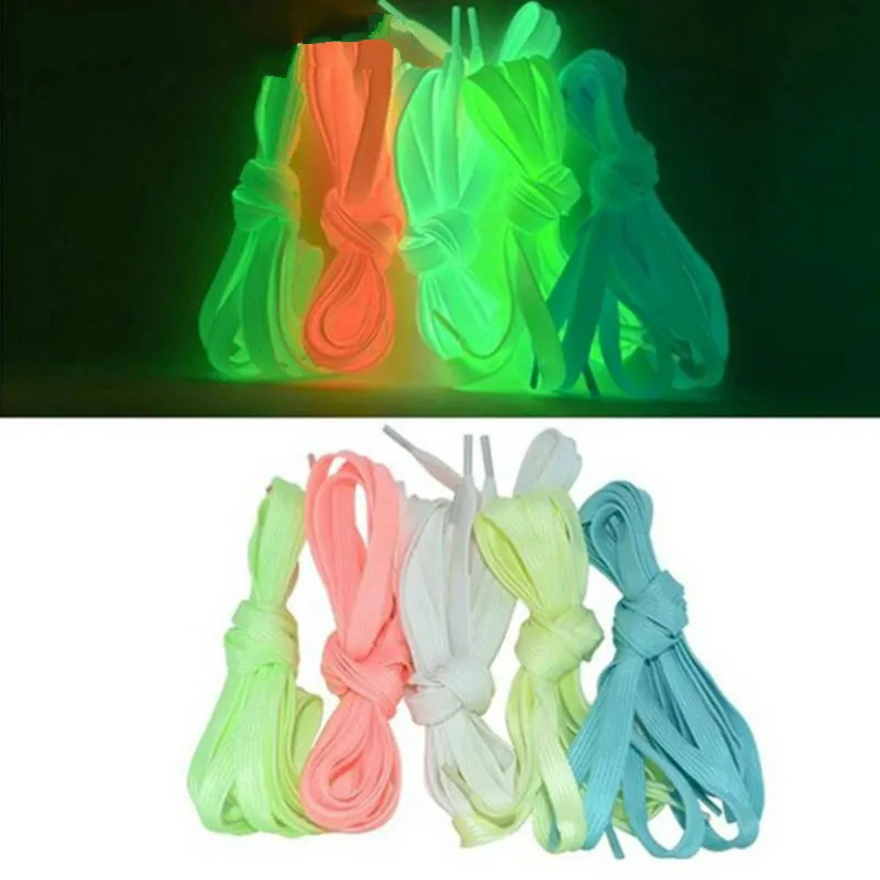 

1pairLight Green Glow in the Dark Toy Fashion 1pair 120cm Glowing Sport Shoelace Luminous Shoelaces Cool Toys Gift Children Kids