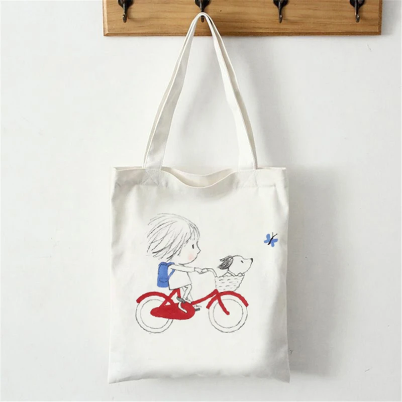 

Повседневная женская сумка с принтом 2021, вместительная новая Ретро сумка для покупок в стиле Харадзюку, женский рюкзак с забавным мультяшны...