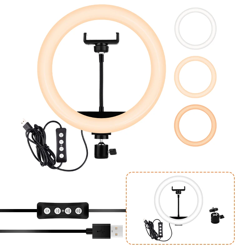 10 дюймов кольцевой светильник с со съемной домашние тапочки изображением головы