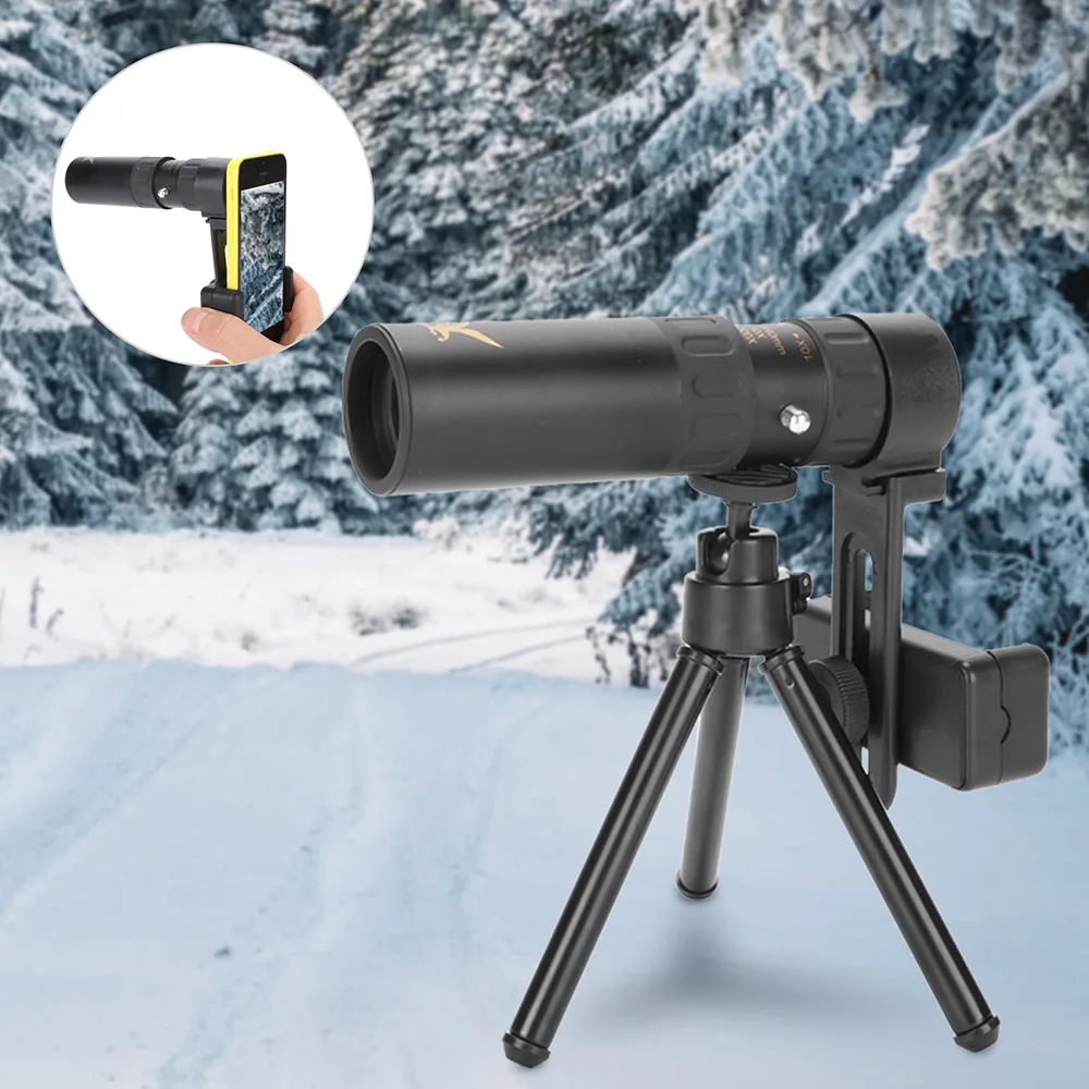 10 300x40mm обновления зум Монокуляр телескоп с штатив Клип Мобильный телефон