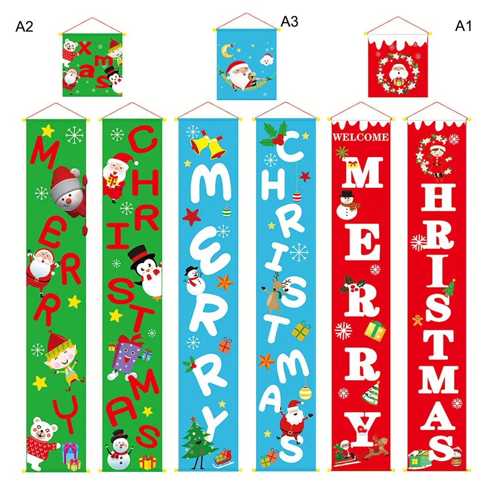Рождественское украшение Веселый Яркий Рождественский баннер наружный