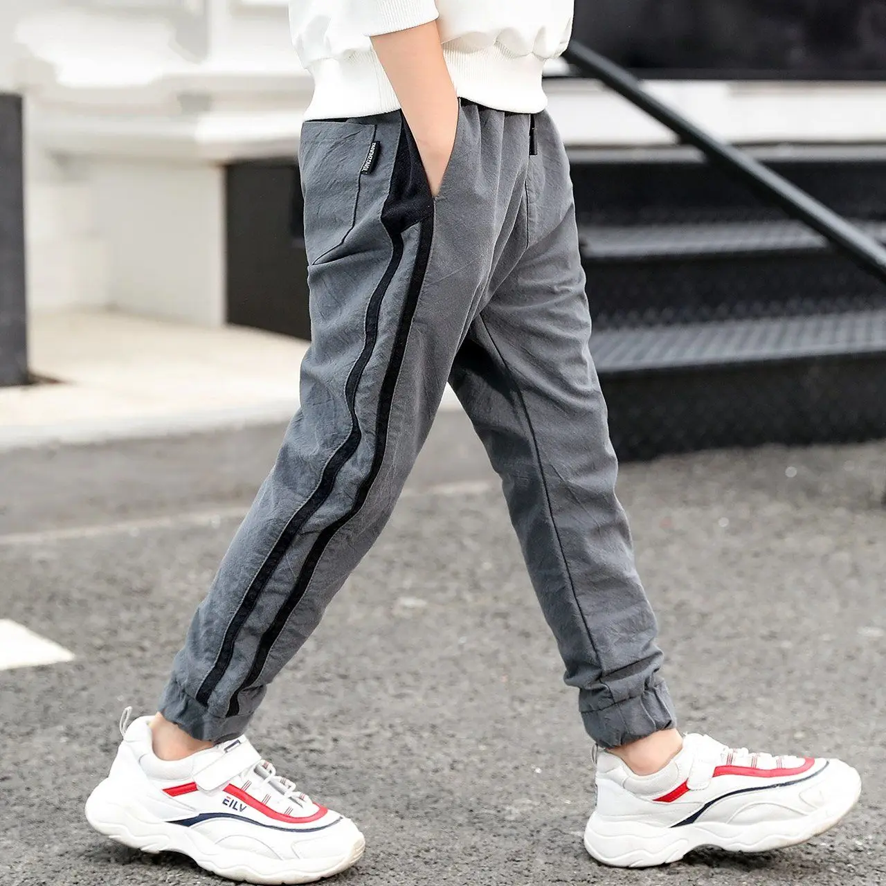 Штаны для мальчиков на весну и осень корейские повседневные штаны из От 4 до 14 лет