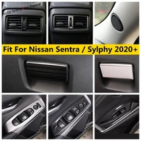 glove box window lift air ac vent pillar a speaker cover trim stainless steel accessories for nissan sentra sylphy 2020 2022